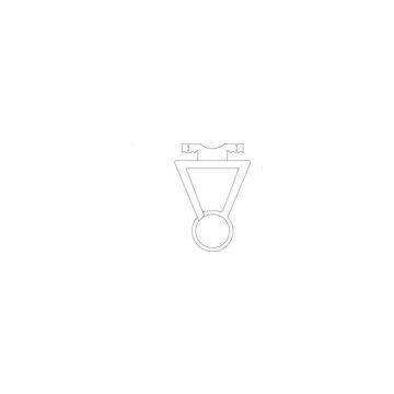 F-profile P1 door end profile 24.5x29.5 mm, 11 mm optosensors, 50 m roll