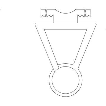 F-Profil P1 Torabschlussprofil 24,5x29,5 mm, 11 mm-Optosensoren, 50 m Rolle