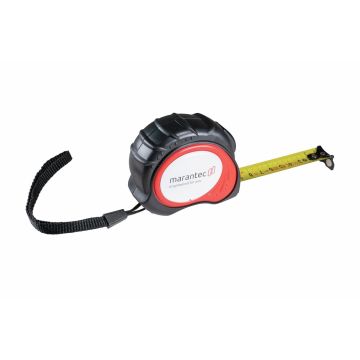 Marantec 5 m tape measure with belt clip black/red