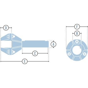 WA-S shaft adapter for sectional door operators