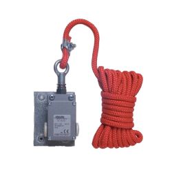 Ceiling pull switch with snap action and 3.5 m pull rope