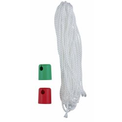 Unlocking rope with red and green rope bell