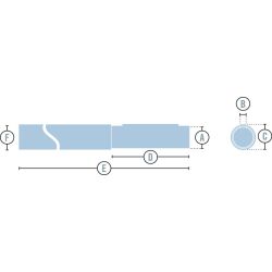 EWAS weld-in shafts for slip-on drives