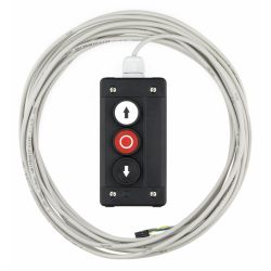 KDT 3 3-fach Drucktaster AUF/STOPP/ZU Aufputz Kunststoffgehäuse IP65 mit 5 m Kabel und Stecker für AS-Steuerungen