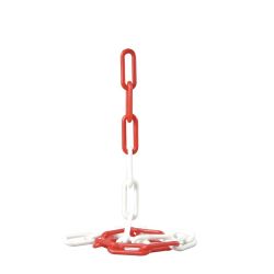 Chain red-white for ceiling pull switch, 15 m