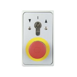 S-APZ 2-2T/1N Key switch surface-mounted 2-sided momentary/latching with emergency mushroom head