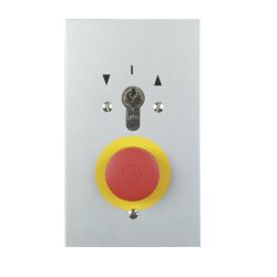 S-EPZ 2-2T/1N Flush-mounted key switch 2-sided momentary/locking action with emergency mushroom head